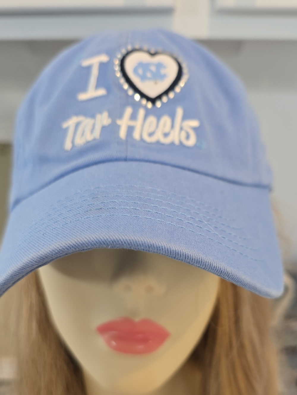 I Heart Tar Heels Light Blue Baseball Cap